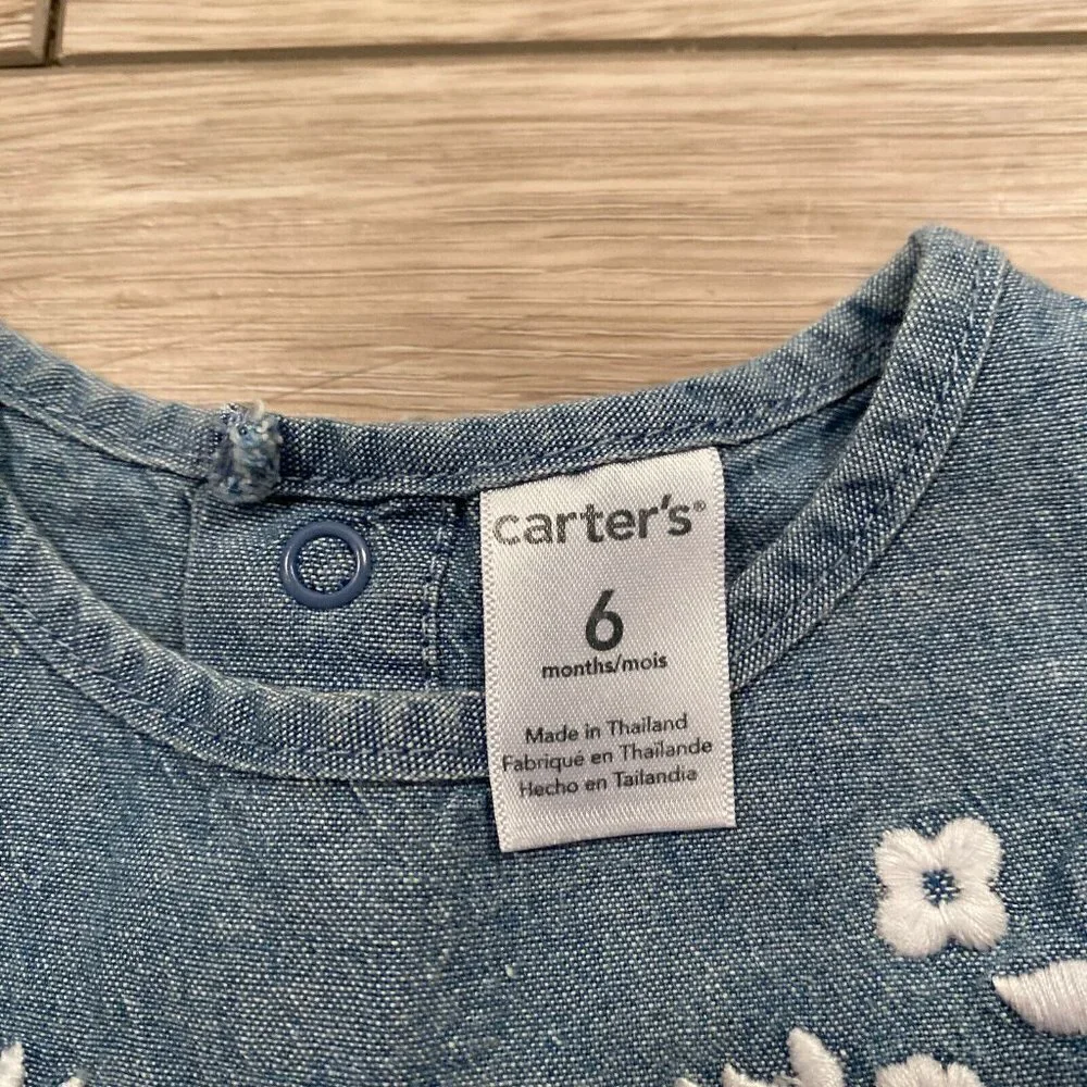 Carters Baby Girl Boho 2 Piece Outfit Embroidered 6 Months